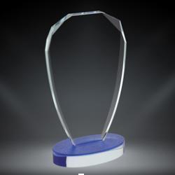 Cardiff Fan Crystal with Blue Accent