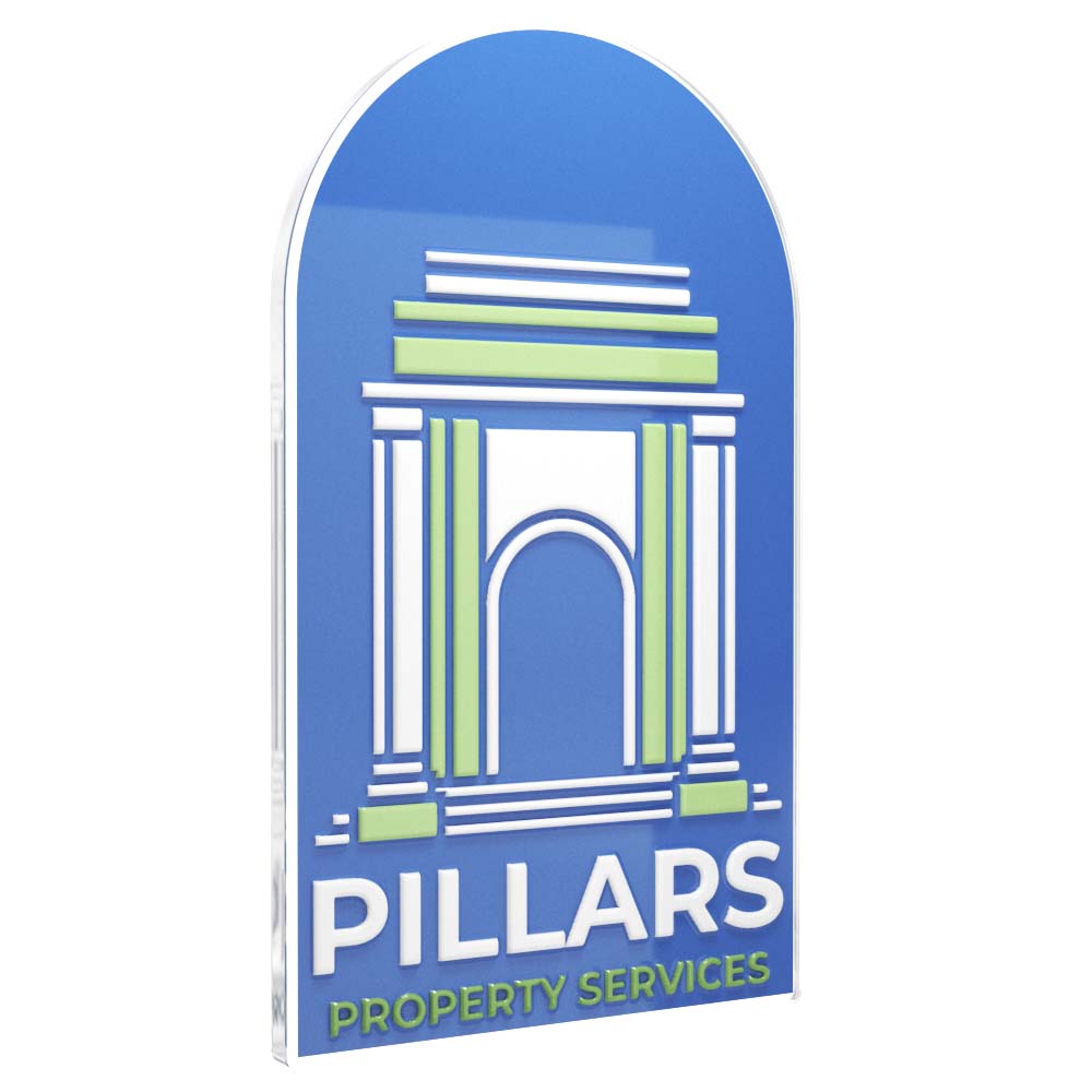Express Texture Tone® Custom Shaped Acrylic Lapel Pins (Various Sizes)